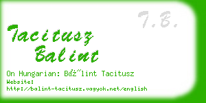 tacitusz balint business card
